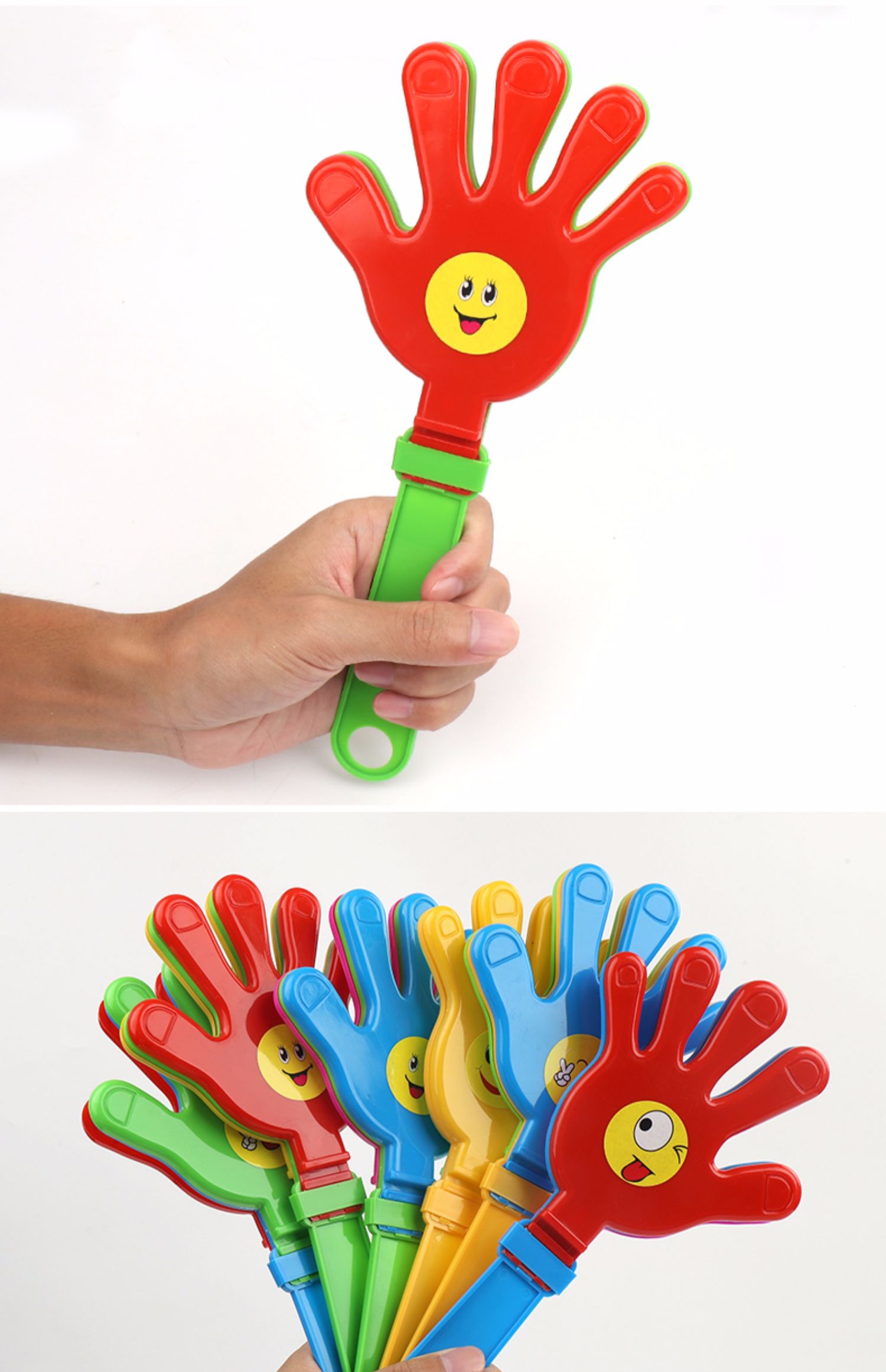 發光手拍手拍器手掌巴掌塑料手拍加油笑臉搞怪卡通小手拍創意玩具